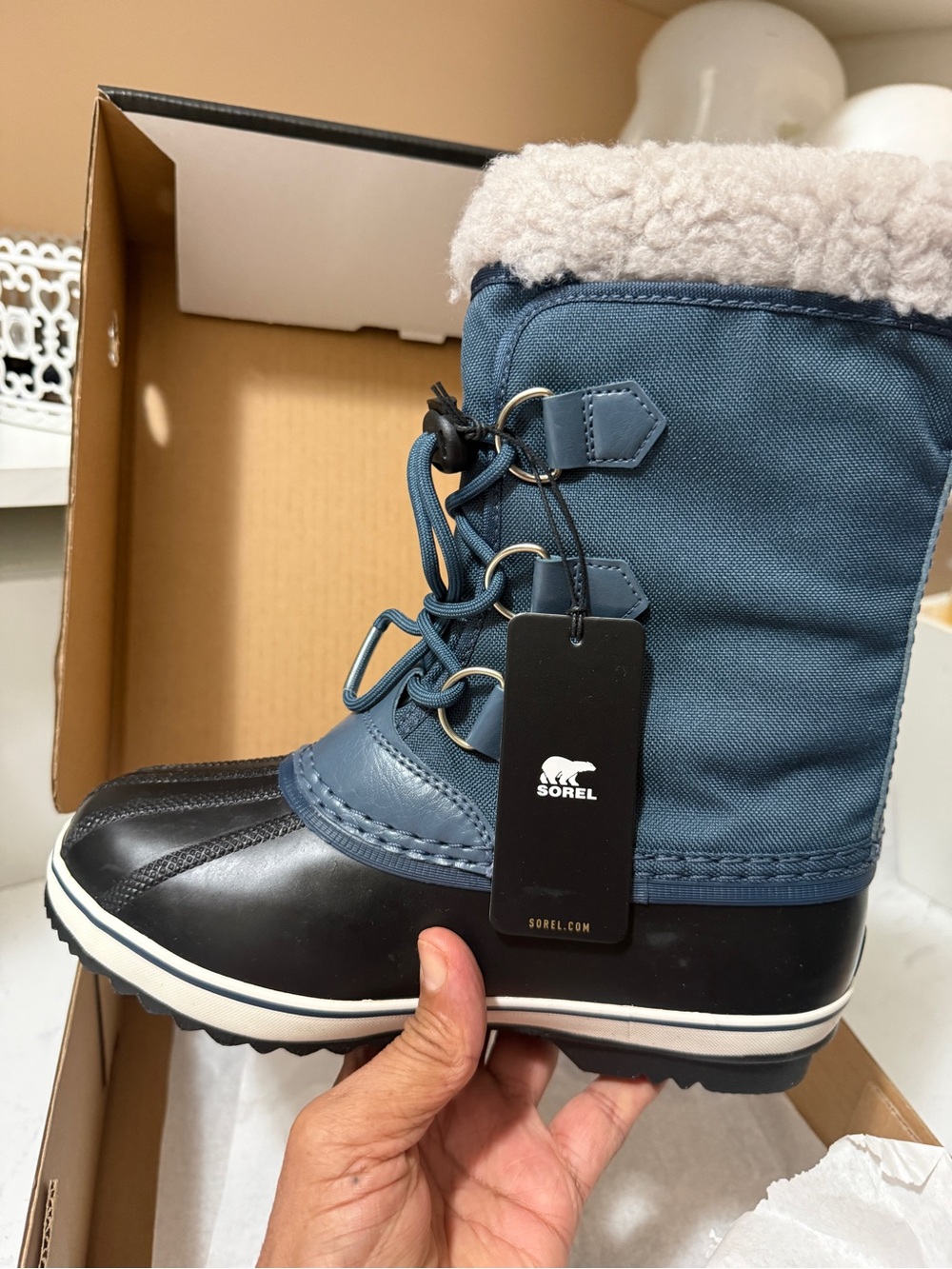 Textile and leather winter boots, Sorel Yoot Pac Nylon Waterproof